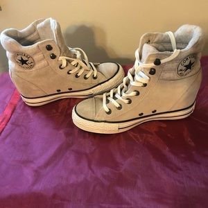 Chuck Taylor Converse All Star Cream Wedge Shoes